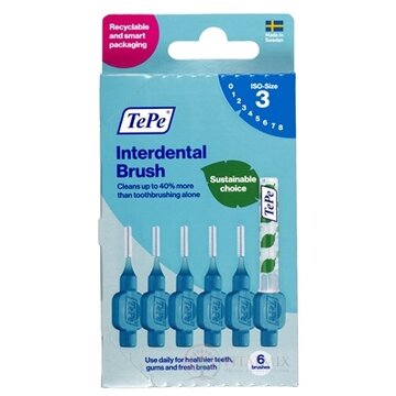 TePe medzizubné kefky 0,6 mm size 3 (modré) krabička 1x6 ks obrázok