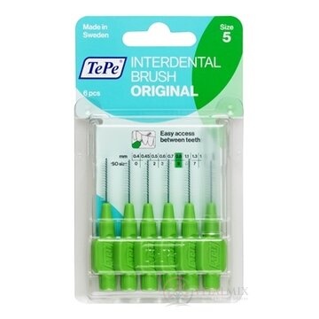 TePe medzizubné kefky 0,8 mm Original size 5 (zelené) 1x6 ks obrázok
