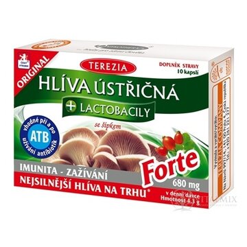 TEREZIA HLIVA USTRICOVITÁ + LAKTOBACILY so šípkami FORTE, cps 1x10 ks obrázok