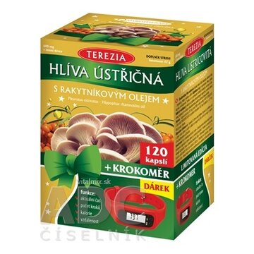 TEREZIA HLIVA USTRICOVITÁ S RAKYTNÍKOVÝM OLEJOM cps 120 ks + darček KROKOMER, 1x1 set obrázok