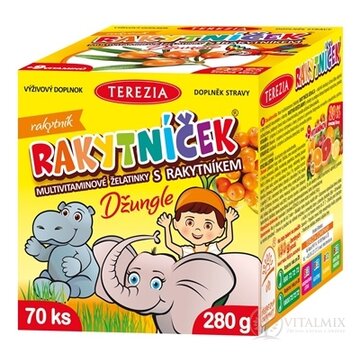 TEREZIA RAKYTNÍČEK multivit.želatínky s rakytníkom DŽUNGĽA, príchuť rakytník 1x70 ks obrázok