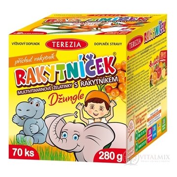 TEREZIA RAKYTNÍČEK multivit.želatínky s rakytníkom DŽUNGĽA, príchuť rakytník 1x70 ks obrázok