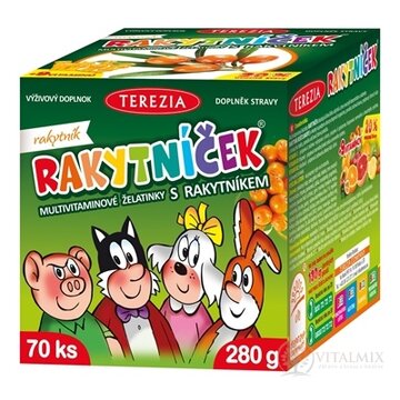 TEREZIA RAKYTNÍČEK multivit.želatínky s rakytníkom príchuť rakytník 1x70 ks obrázok