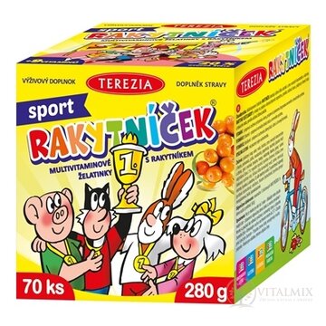 TEREZIA RAKYTNÍČEK multivit.želatínky s rakytníkom SPORT, 1x70 ks obrázok