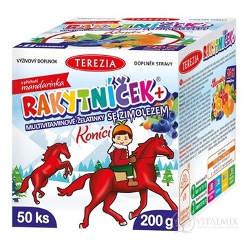 TEREZIA RAKYTNÍČEK multivit.želatínky so zemolezom Koníky, príchuť mandarínka, 1x50 ks obrázok