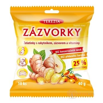 TEREZIA ZÁZVORKY želatínky s rakytníkom, zázvorom a vitamínmi 1x10 ks obrázok