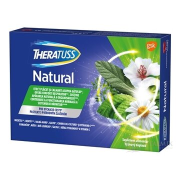 THERATUSS Natural pastilky s príchuťou malina 1x16 ks obrázok