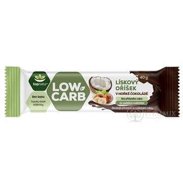 topnatur LOW CARB Tyčinka Lies. oriešok v čokoláde s kokosom 1x40 g obrázok