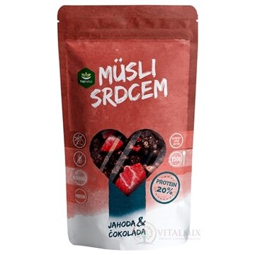 topnatur Müsli srdcom Jahoda & Čokoláda proteínové 1x250 g obrázok
