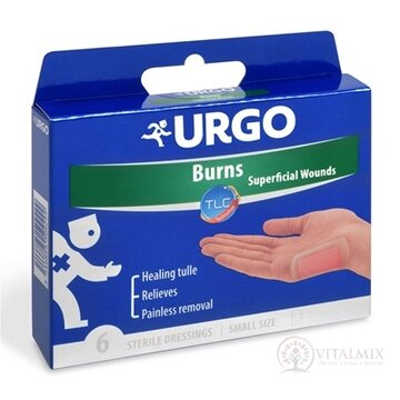 URGO Burns Na popáleniny lipidokoloidná náplasť, sterilná, 5x7 cm, 1x6 ks obrázok
