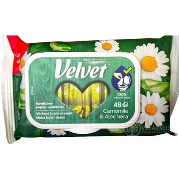 Velvet Camomile & Aloe vera vlhčený toaletný papier 1x48 ks obrázok