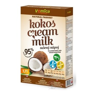 Vemica Kokos cream Milk sušený kokosový nápoj (na 1,7 l), prášok 1x100 g obrázok