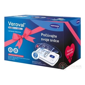 Veroval Duo Control Connect Darčekové balenie tlakomer digitálny ramenný s manžetami M (22-32 cm) a L (32-42 cm) + sieťový adaptér, 1x1 set obrázok