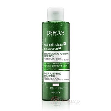 VICHY DERCOS ANTI-PELLICULAIRE šampón proti lupinám s peelingovým efektom, na mastné vlasy 1x250 ml obrázok