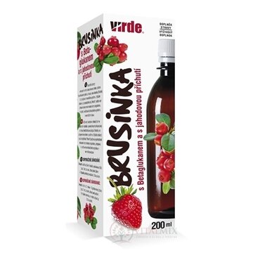 VIRDE BRUSNICA s betaglukánom s jahodovou príchuťou 1x200 ml obrázok