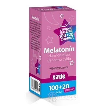 VIRDE Melatonín VÝHODNÉ BALENIE tbl 100 + 20 zdarma (120 ks) obrázok