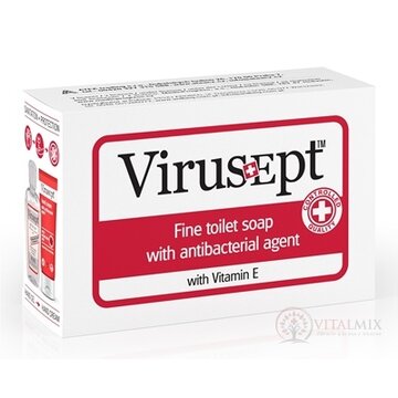 Virusept toaletné mydlo s antibakteriálnou prísadou, s vitamínom E, 1x90 g obrázok