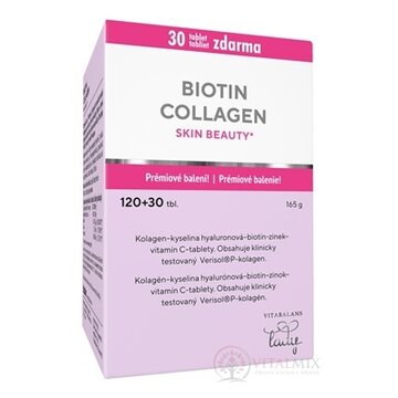 Vitabalans BIOTIN COLLAGEN tbl 120+30 zdarma (150 ks) obrázok