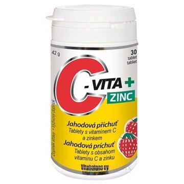 Vitabalans C-VITA + ZINC tbl (jahodová príchuť) 1x30 ks obrázok