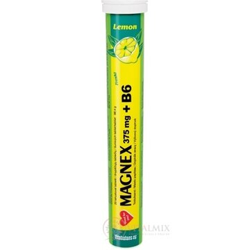 Vitabalans MAGNEX 375 mg + B6 effervescent tbl eff Lemon 1x20 ks obrázok