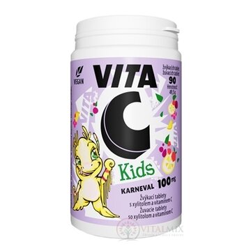 Vitabalans VITA C Kids KARNEVAL 100 MG tbl mnd 1x90 ks obrázok