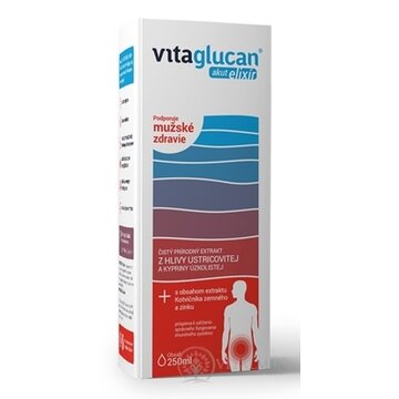 VITAGLUCAN Akut ELIXÍR extrakt z Hlivy + s obsahom Kotvičníka a zinku, 1x250 ml obrázok
