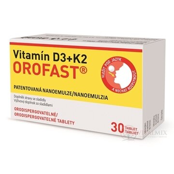 Vitamín D3 + K2 OROFAST orodispergovateľné tablety 1x30 ks obrázok