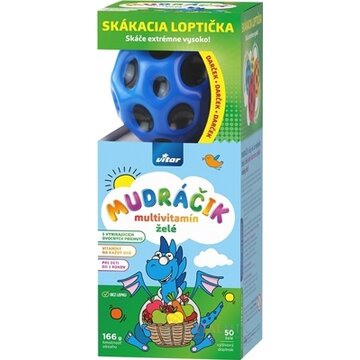 VITAR MUDRÁČIK multivitamín želé zmes príchutí 50 ks + darček: skákacia loptička, 1x1 set obrázok