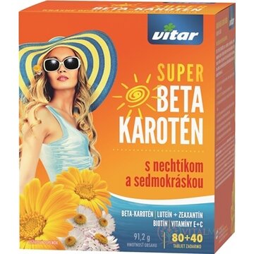 VITAR SUPER BETA KAROTÉN tbl s nechtíkom a sedmokráskou 80 + 40 zadarmo (120 ks) obrázok