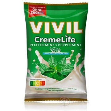 VIVIL BONBONS CREME LIFE CLASSIC drops s mätovo-vanilkovou príchuťou, bez cukru 1x110 g obrázok