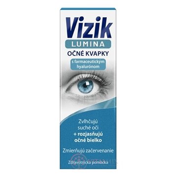 VIZIK LUMINA Očné kvapky hyalurón, zvlhčujú a zmierňujú začervenanie 1x10 ml obrázok