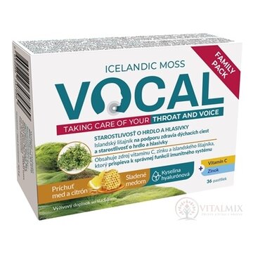 Vocal HA pastilky s príchuťou medu a citrónu 1x36 ks obrázok