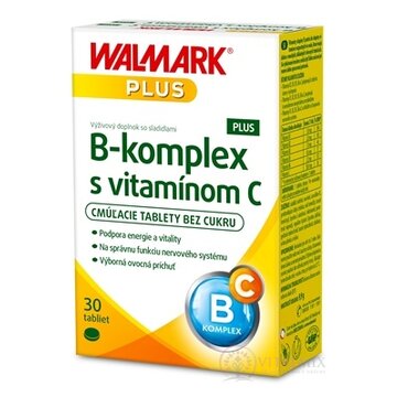WALMARK B-komplex PLUS s vitamínom C tbl cmúľacie (inovovaný obal 2018) 1x30 ks obrázok