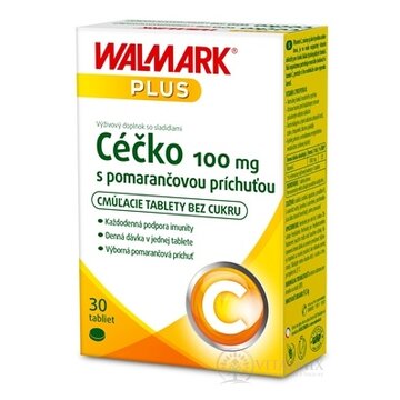 WALMARK Céčko 100 mg tbl s pomarančovou príchuťou 1x30 ks obrázok