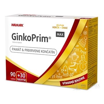 WALMARK GinkoPrim MAX PROMO 2022 tbl 90+30 navyše (120 ks) obrázok