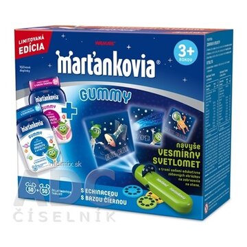 WALMARK Marťankovia GUMMY PROMO 2019 želatínové tablety (s echinaceou 50 + s bazou čiernou 50) (100 ks) + darček svetlomet, 1x1 set obrázok