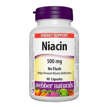 Webber Naturals Niacin 500 mg (nealergický) cps 1x90 ks obrázok