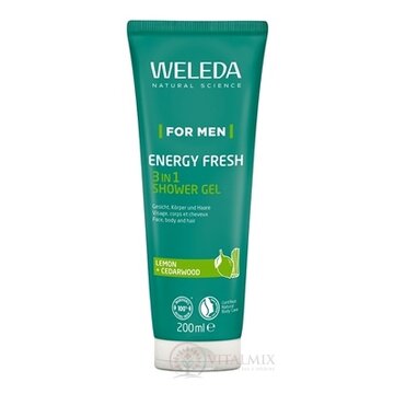 WELEDA For Men Energy Fresh 3in1 sprchový gél, citrón  1x200 ml obrázok