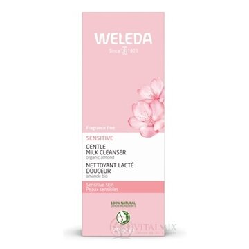 WELEDA Jemné čistiace mlieko Sensitive s bio mandľovým olejom 1x75 ml obrázok