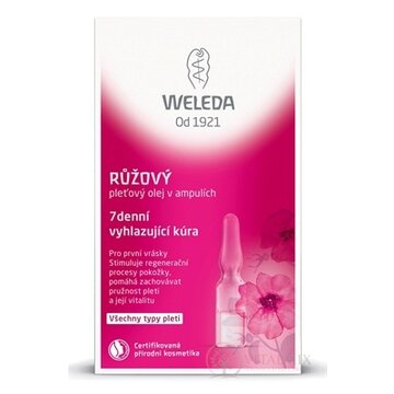 WELEDA RUŽOVÝ pleťový olej v ampulkách 7-dňová kúra, prvé vrásky, 7x0,8 ml (5,6 ml) obrázok