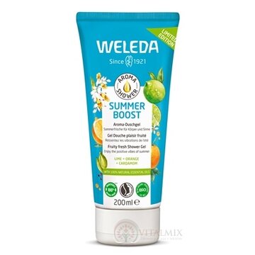 WELEDA SUMMER BOOST Aroma Shower Fruity fresh sprchový gél, Lime+orange+cardamom 1x200 ml obrázok