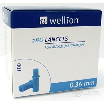 Wellion LANCETS 28G - Lanceta sterilná priemer 0,36 mm (WELL208) 1x100 ks obrázok