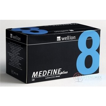 Wellion MEDFINE plus Penneedles 8 mm ihla na aplikáciu inzulínu pomocou pera 1x100 ks obrázok