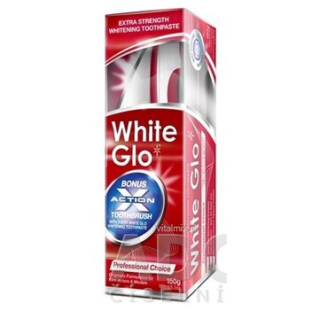 WHITE GLO Professional Choice Bieliaca zubná pasta 150 g + Bonus zubná kefka, 1x1 set obrázok