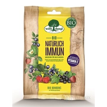 Willi dungl BIO NATÜRLICH IMMUN bio bylinné, plnené, furé cukríky, Vitamín C (inov.2024) 1x60 g obrázok
