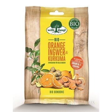Willi dungl BIO ORANGE INGWER & KURKUMA bio bylinné, plnené, furé cukríky, Zázvor a kurkuma (inov. 2024) 1x65 g obrázok