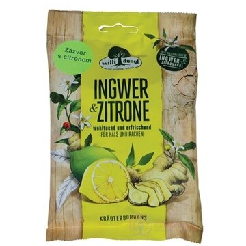 Willi dungl Ingwer & Zitrone - Zázvor s citrónom bylinné cukríky (inov.2018) 1x65 g obrázok