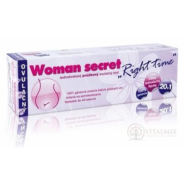 Woman secret RIGHT TIME ovulačný test prúžkový 20v1 (20 prúžkov) 1x20 ks obrázok