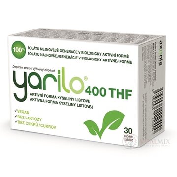 YARILO 400 THF tbl aktívna forma kyseliny listovej 1x30 ks obrázok