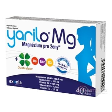 YARILO Mg cps (Magnésium pre ženy + vitamíny B6, B12, D3 a folát) 1x40 ks obrázok